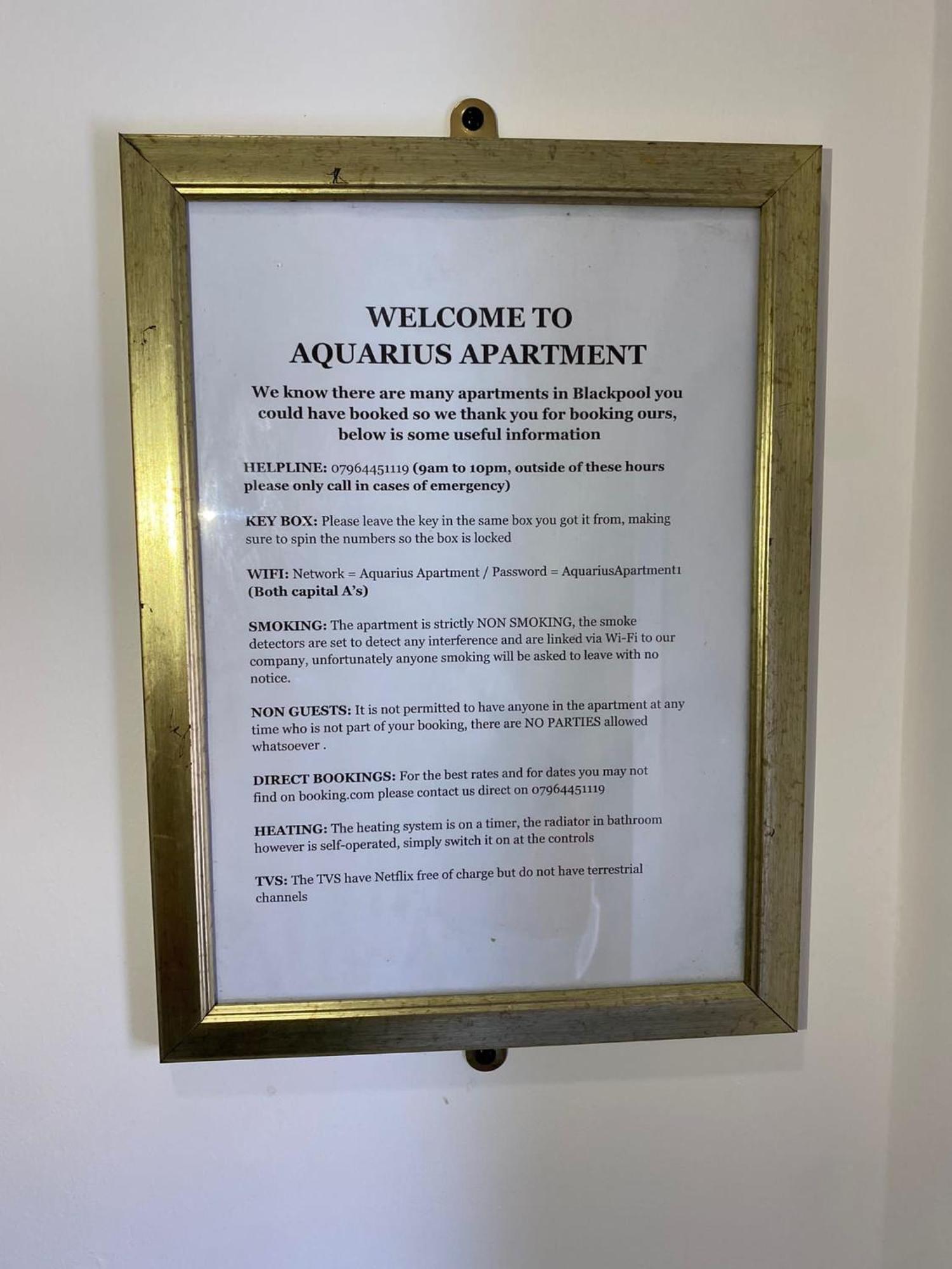 Aquarius Apartment - Sea View - Sleeps Seven Blackpool Exterior foto